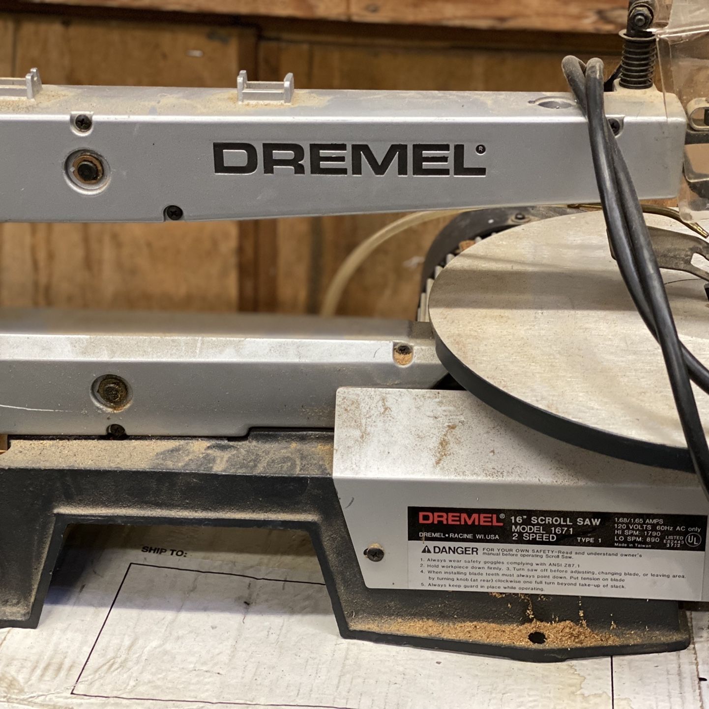 Dremel 16 scroll 2024 saw model 1671