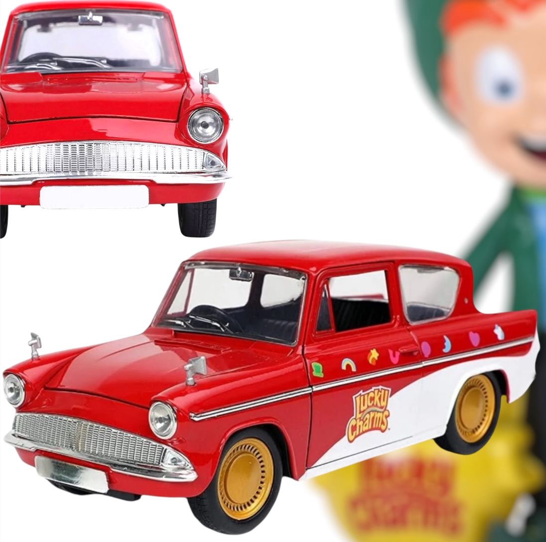 Lucky Charms 1959 Ford Anglia & Lucky - Jada Hollywood Rides 1:24 - Collectible