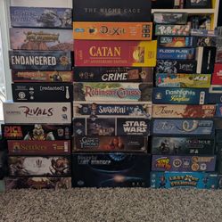 Board Game Lot| Pups,Catan 25th Anniversary, Santorini,King Of Tokyo, Nemesis 