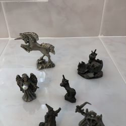 Vintage 1980’s Pewter Collection, Unicorns 