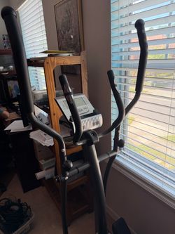 Black Elliptical Trainer with Display Console