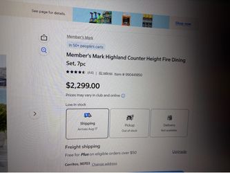 Members Mark Outdoor 7 Piece Set