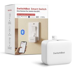 SwitchBot Smart Switch Button Pusher - Bluetooth Fingerbot for Rocker Switch/One-Way Button, Automatic Light Switch, Timer and APP Control, Works with