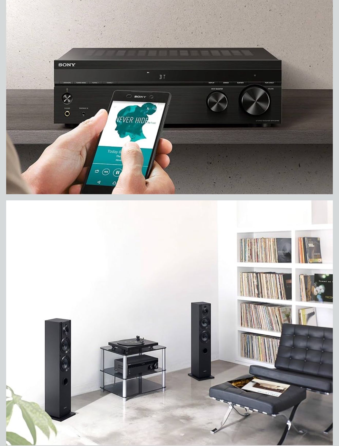 Sony STRDH190 2-ch Home Stereo Receiver with Phono Inputs & Bluetooth Black