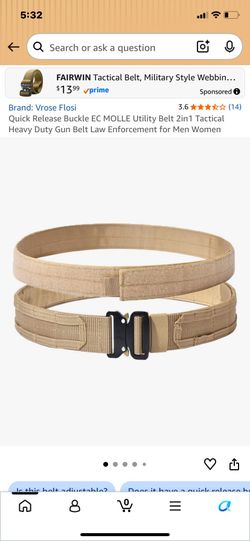 New sealed quick release utility belt