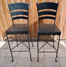 Two Iron Bar Stools can be painted