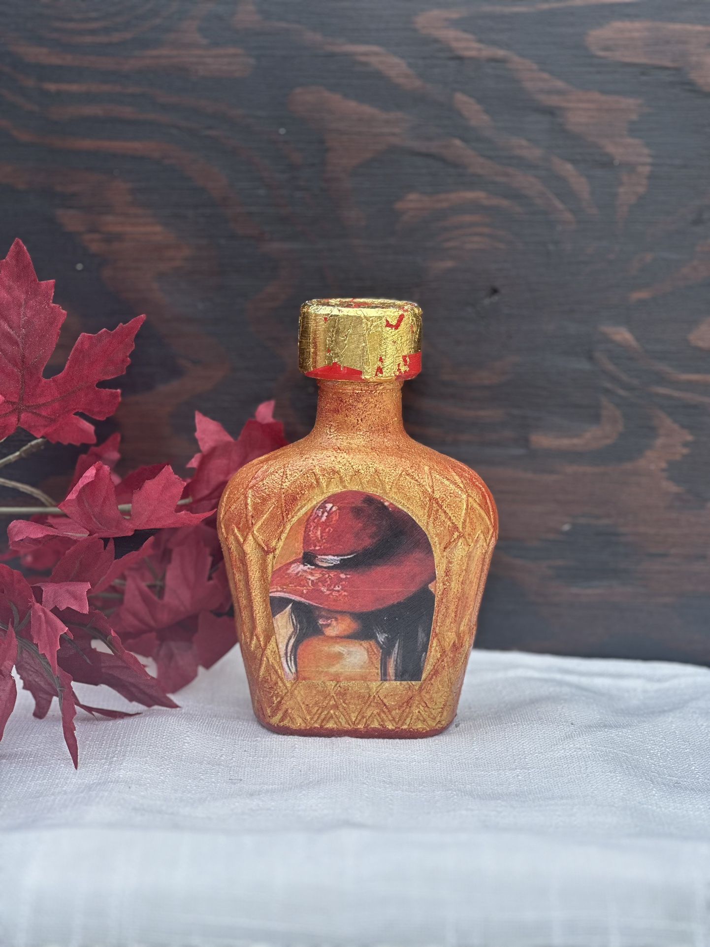Hand Painted Crown Royal Bottle 