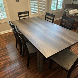 Grey Dinning Room Table Set w/ Chairs