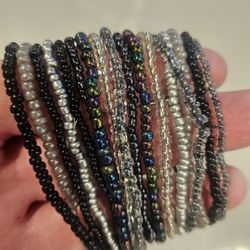Seed Bead Stretch Bracelets Set