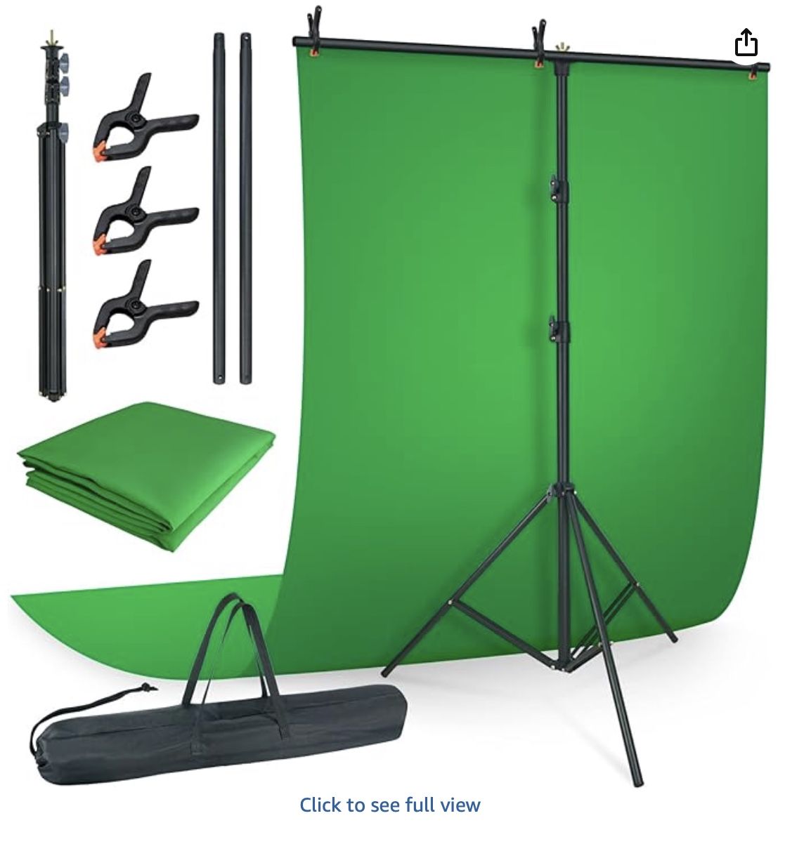 5x6.7ft Green Screen with Stand (Free Lazy Susan!)