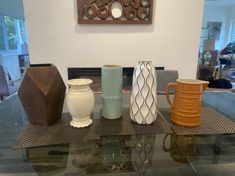 Lot Of Mixed Vases