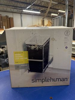 Simplehuman 30L Under Counter Pull-Out Trash Can *WHITE TRASHCAN*