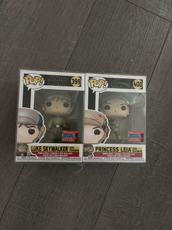Funko Pop Leia And Luke Skywalker Comic Con New York