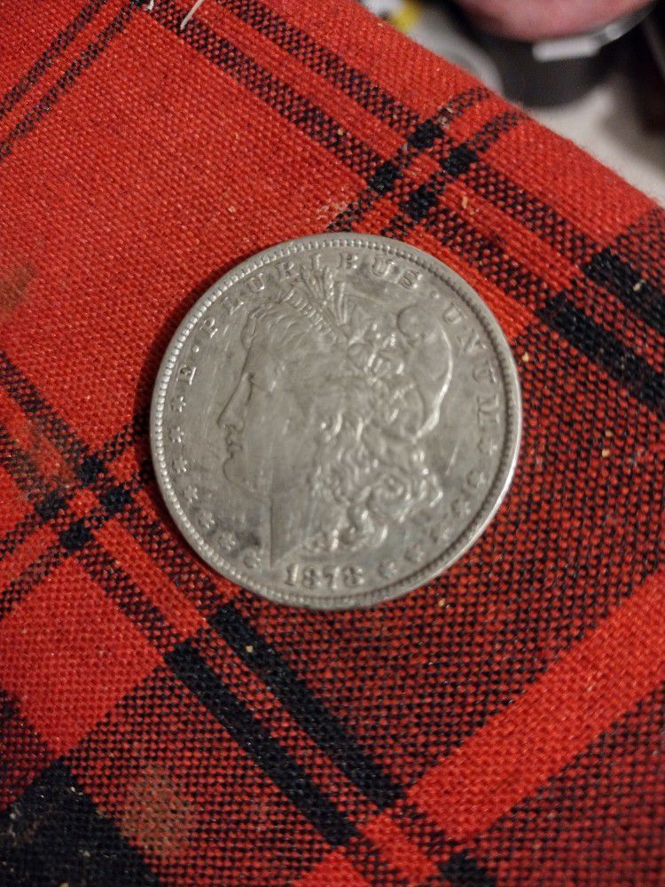 1878 Silver Morgan.   One Dollar Coin 