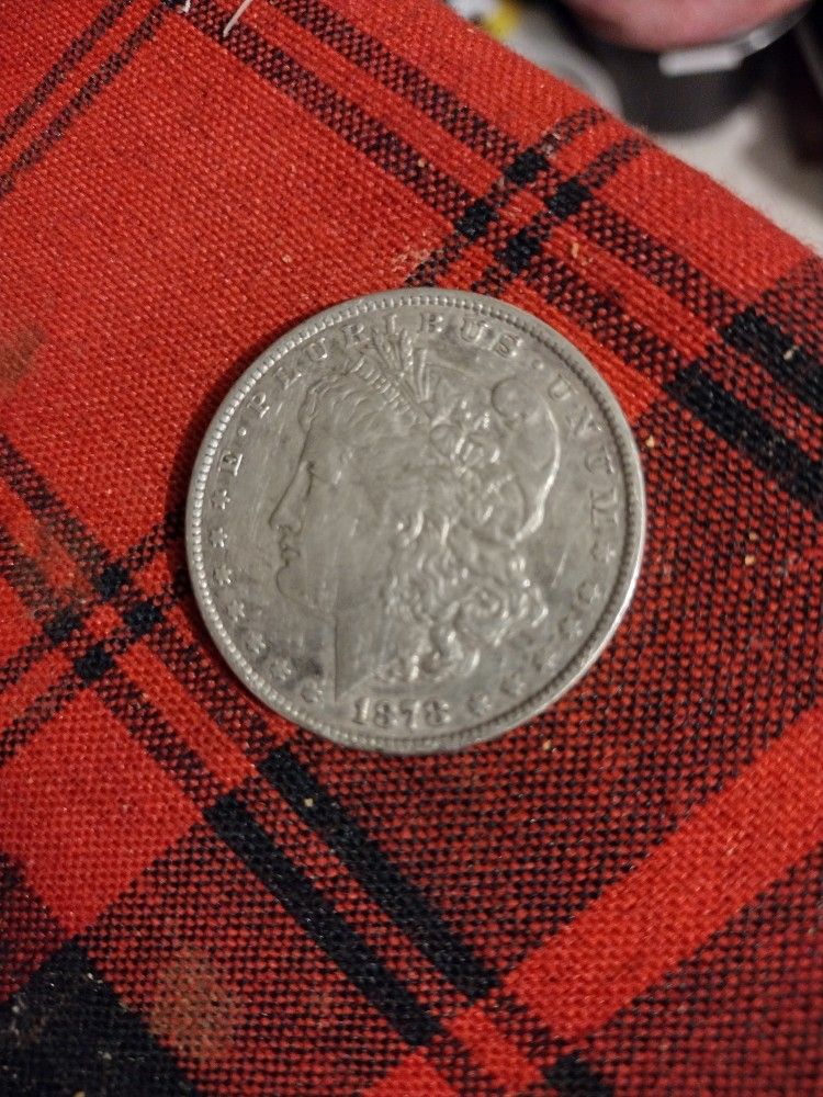 1878 Silver Morgan. One Dollar Coin