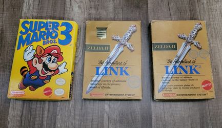 NES CIB Games - Mario 3, Zelda 2 - READ