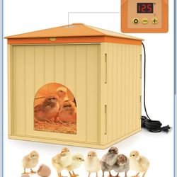 Smart Chicken Coop Heater,2026 Upgraded Chick Heater with Auto Temperature Controllers & Heat Circulating Fan, Chiken Coop Heater for Winter,UL-Compli