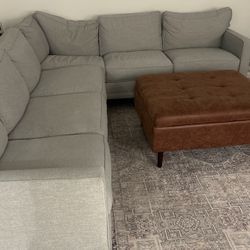 Gray Sectional 126” x 96”