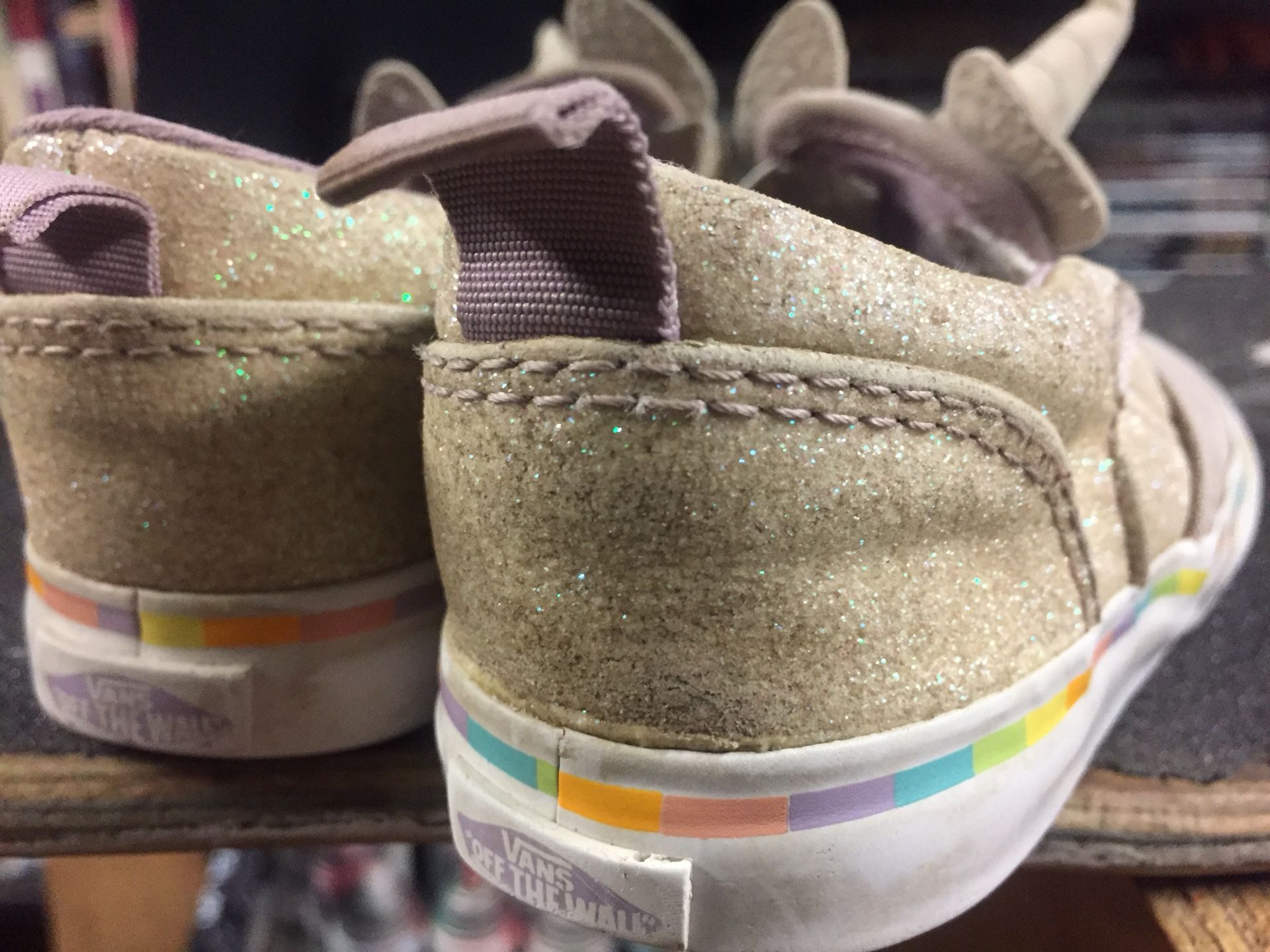 Vans toddler size 8.5 unicorn shoes