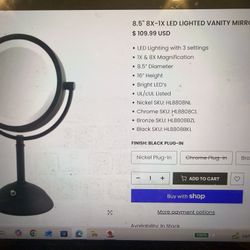 Jerdon Magnifying Mirror-New!