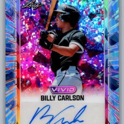 2025 Leaf Vivid Baseball Billy Carlson Auto /6