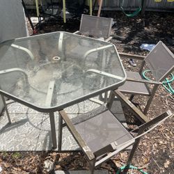 Table and 6 Chairs. 
