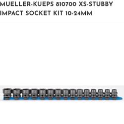 Mueller Kueps Extra Shallow Impact Socket Set