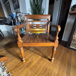 Nadeau Colonial-Style Wood Armchair