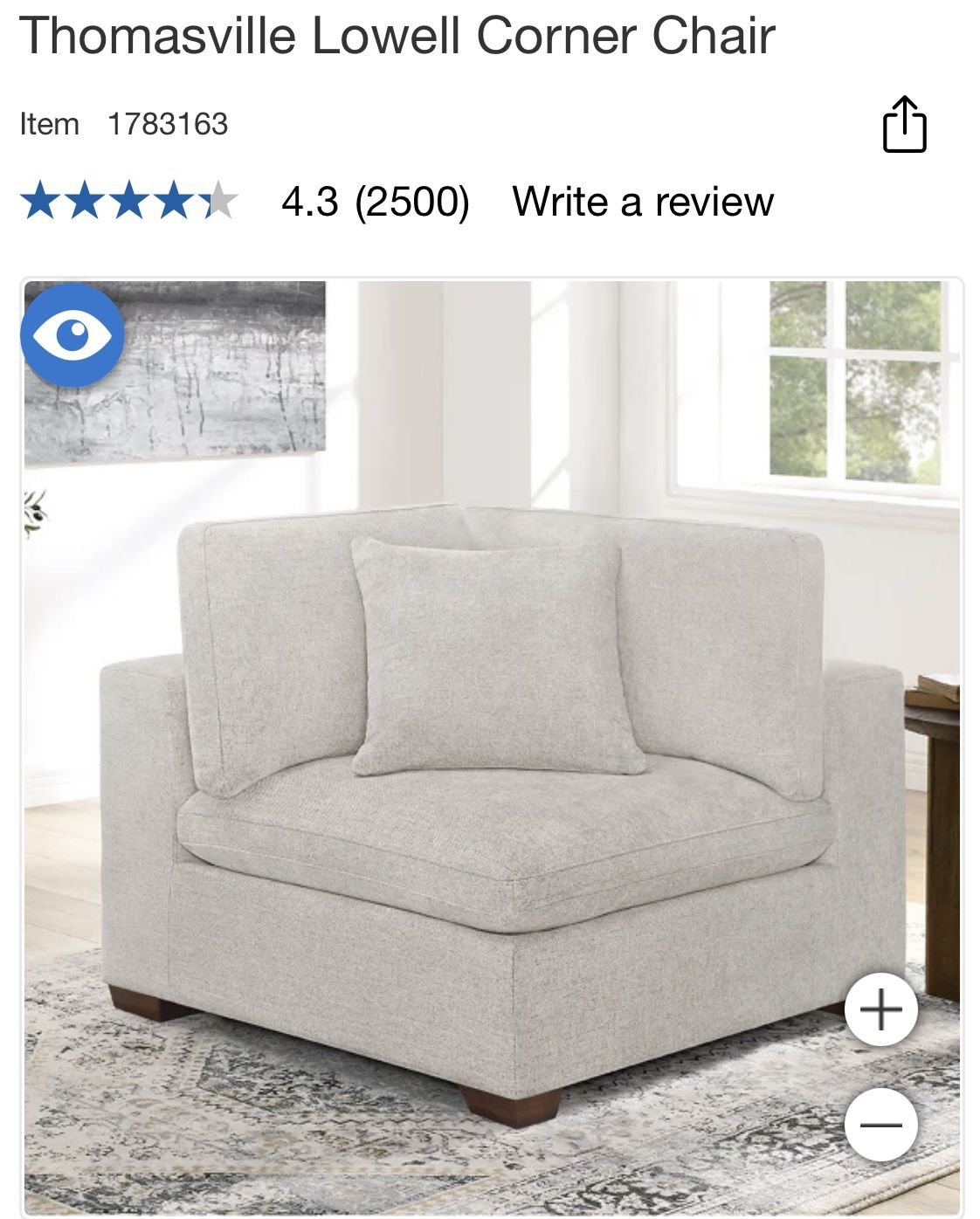 Thomasville Lowell Corner Chair