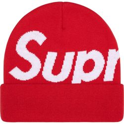 Supreme Big Logo Beanie Red FW25