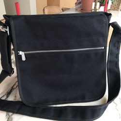 Marmimekko black canvas messenger bag