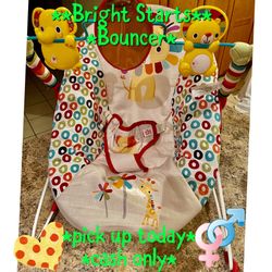 Bright Starts Baby Boy Girl Infant Playful Pinwheel Bouncer Chair (AdUpStillAvail/107thAveVanBuren)