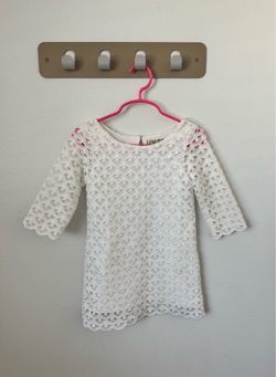 Girls 3T Genuine Kids OshKosh White Crochet Dress
