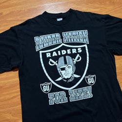 Vintage Y2K Oakland Raiders 4 life Tshirt  Size XL/L