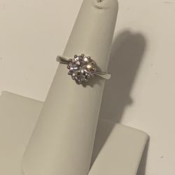 Petite Solitaire Wedding Ring Size 5.5 For $14