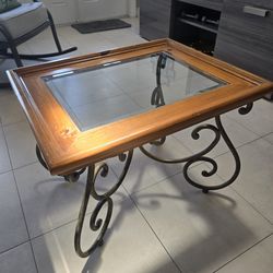 PURE WOOD SIDE OF SOFA OR LOVE SEAT TABLE