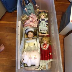 Vintage DOLL Lot Ashton Drake SCHMID Musical Porcelain