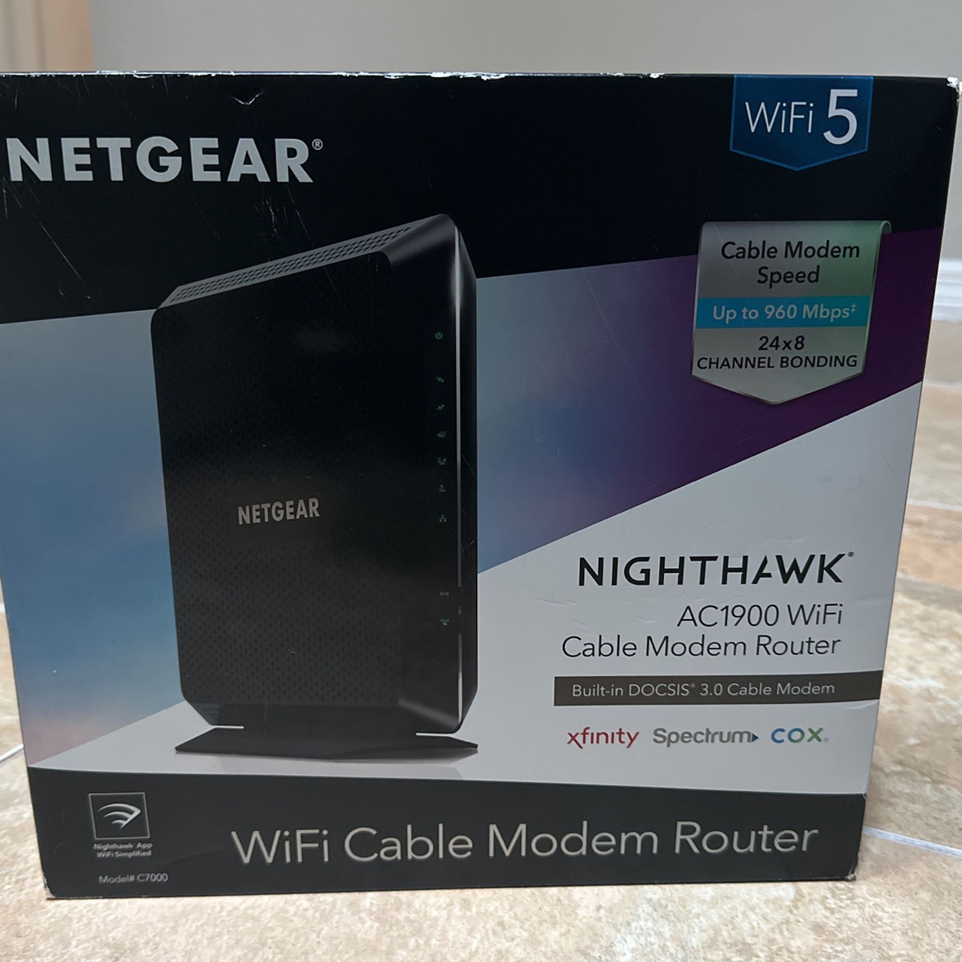 Netgear Nighthawk AC1900 Wifi Cable Modem Router  
