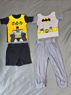 Batman Boys 4 Piece Pajama Set 4T