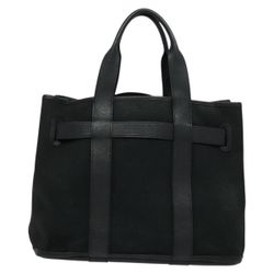𝐇𝐄𝐑𝐌𝐄𝐒  Petite Ceinture MM Hand Bag Canvas Black Silver