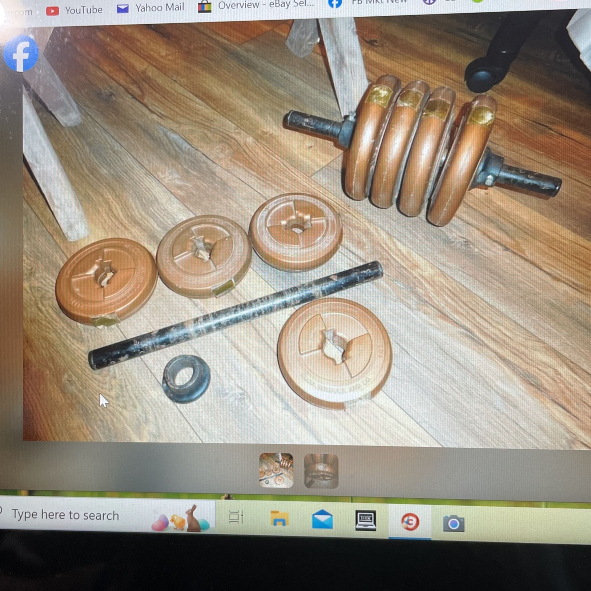 Vtg 2.5,  5 lbs Sears Ted Williams Weight Plates Set Dumbell Barbell Exercise Equipment 