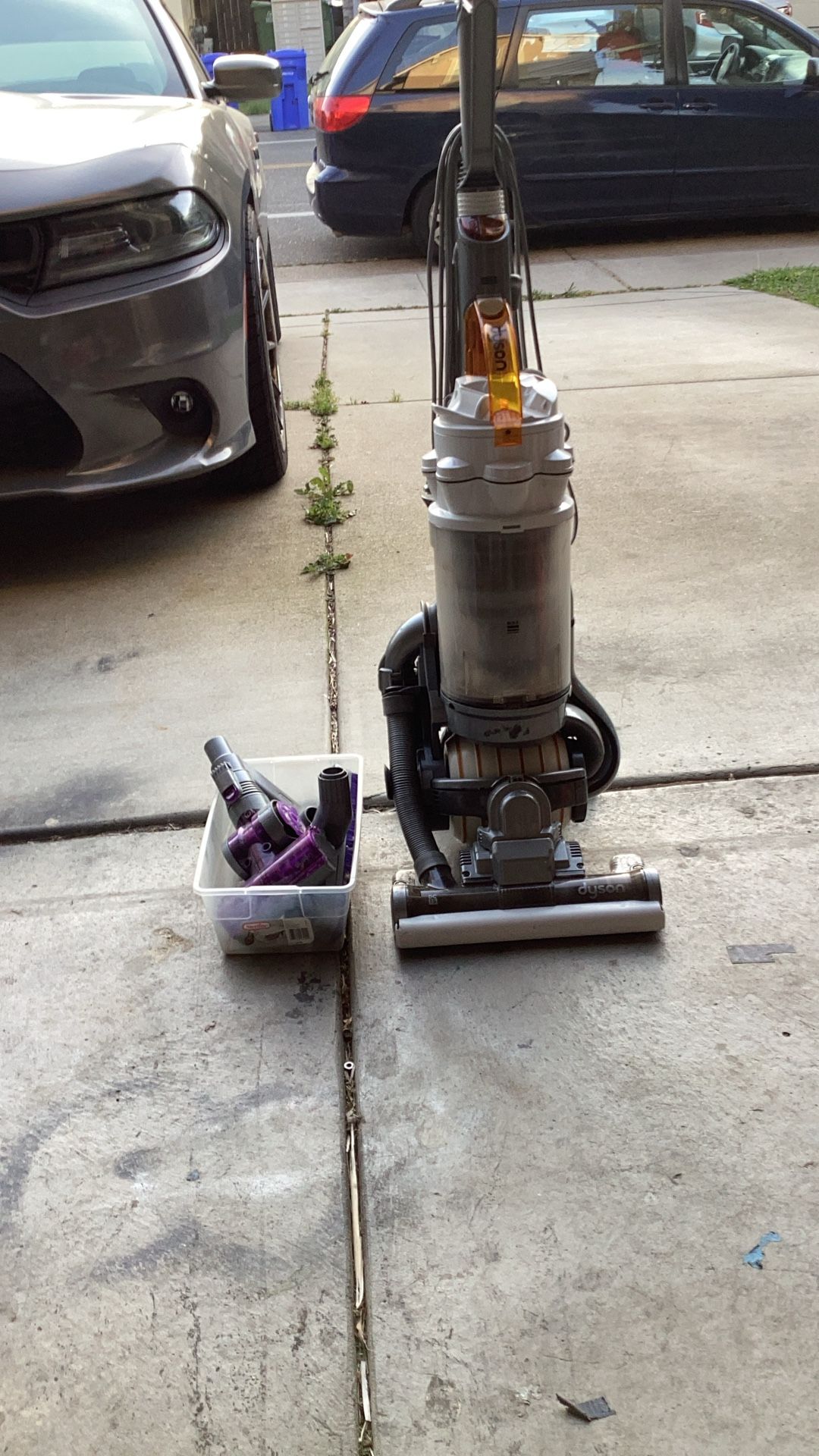 Dyson vacuum cleaner new model works excellent perfect condition. All the attachment is include.