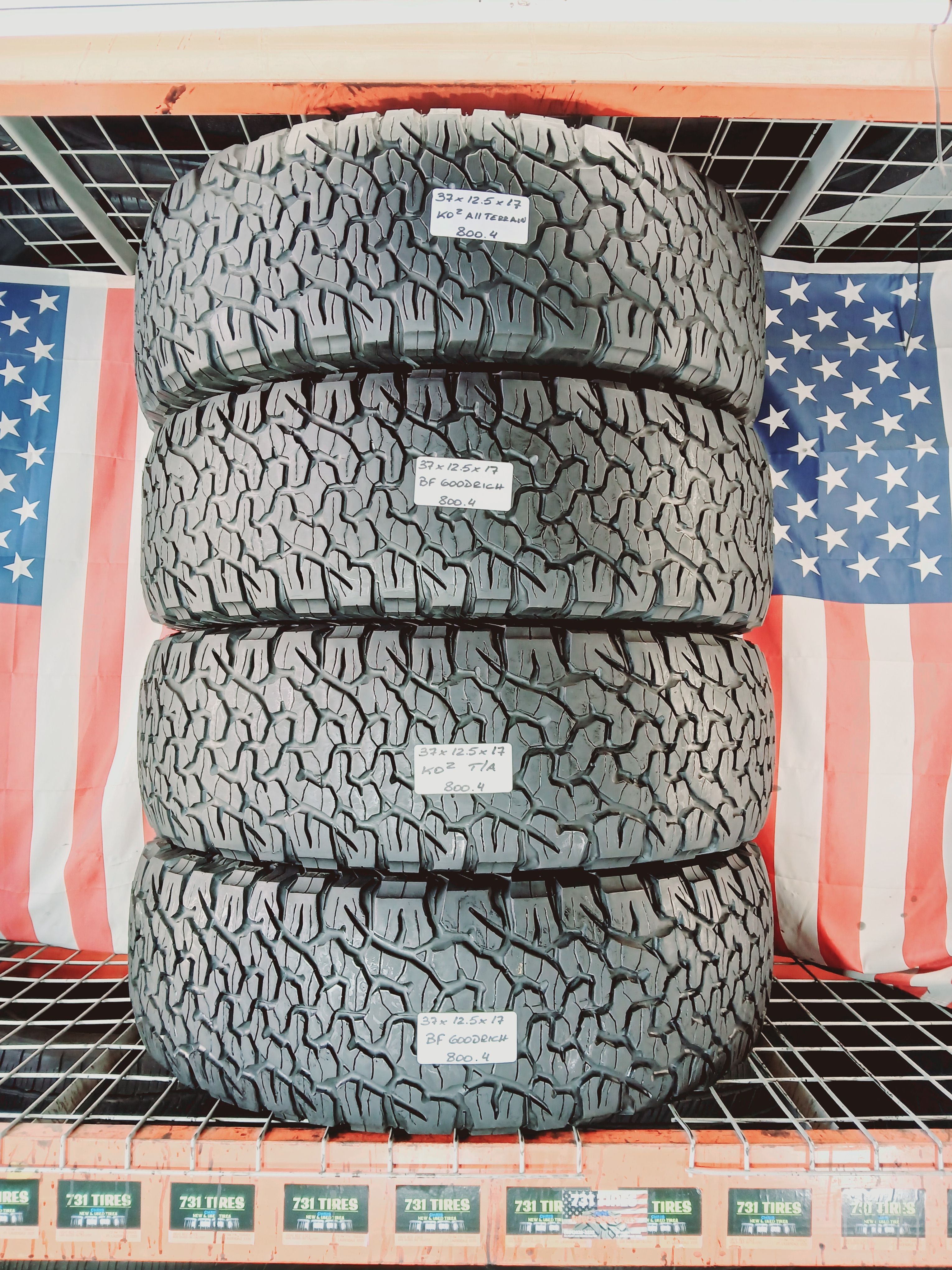 LT37X12/50R17 BF GOODRICH K02 ALL TERRAIN OFF-ROAD 4X4 TRUCK TUNDRA TACOMA TITAN F250 JEEP WRANGLER 37/12.5R17