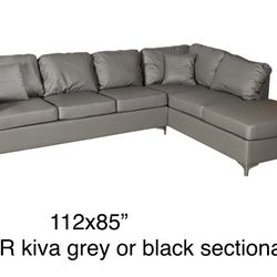 New Sectional (grey Or Black ) Right Chaise We Finance $39 Initial Payment 