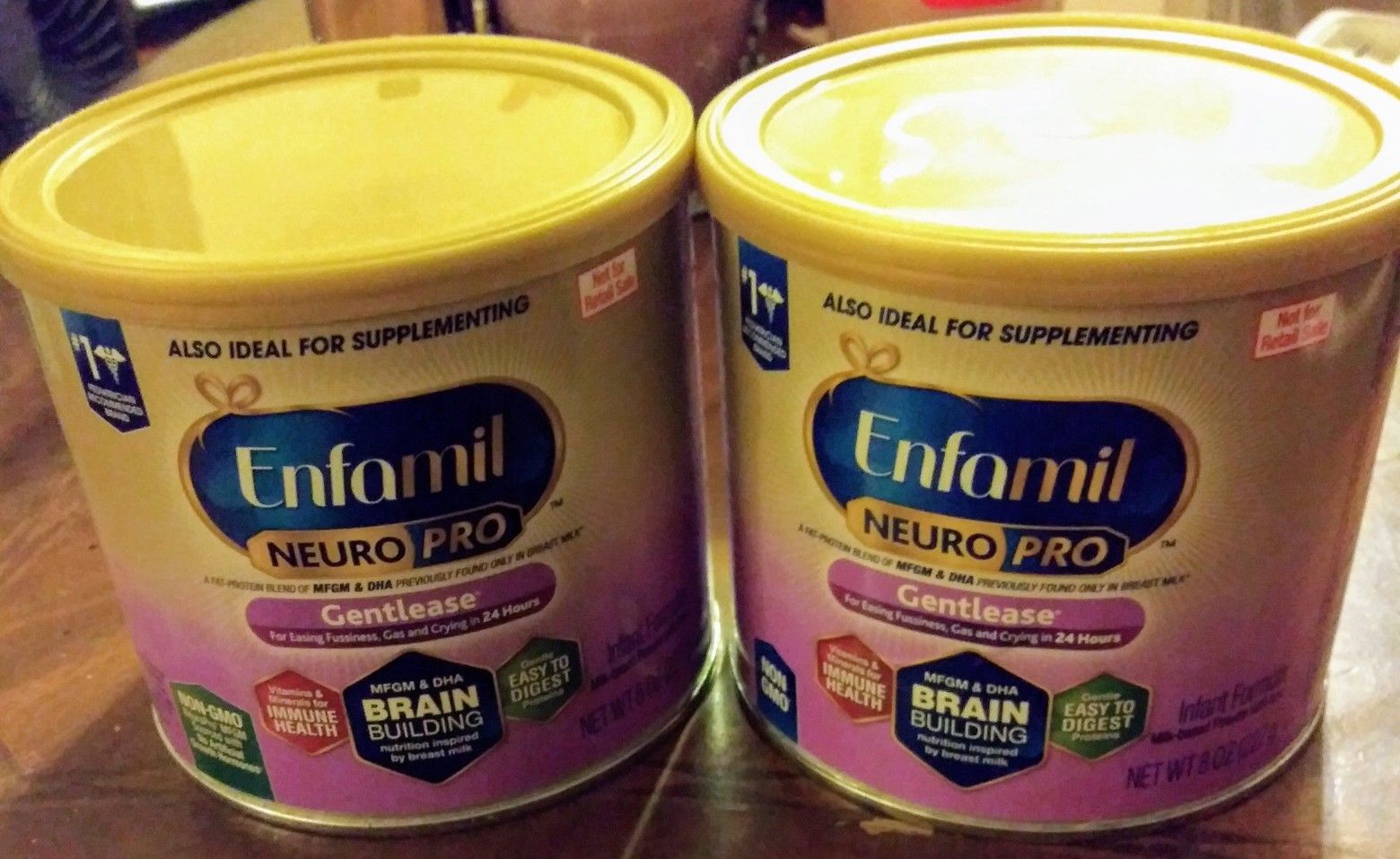 Lot of 2 Enfamil neuropro gentlease 8oz cans