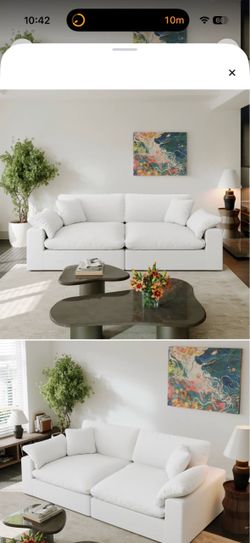 White loveseat