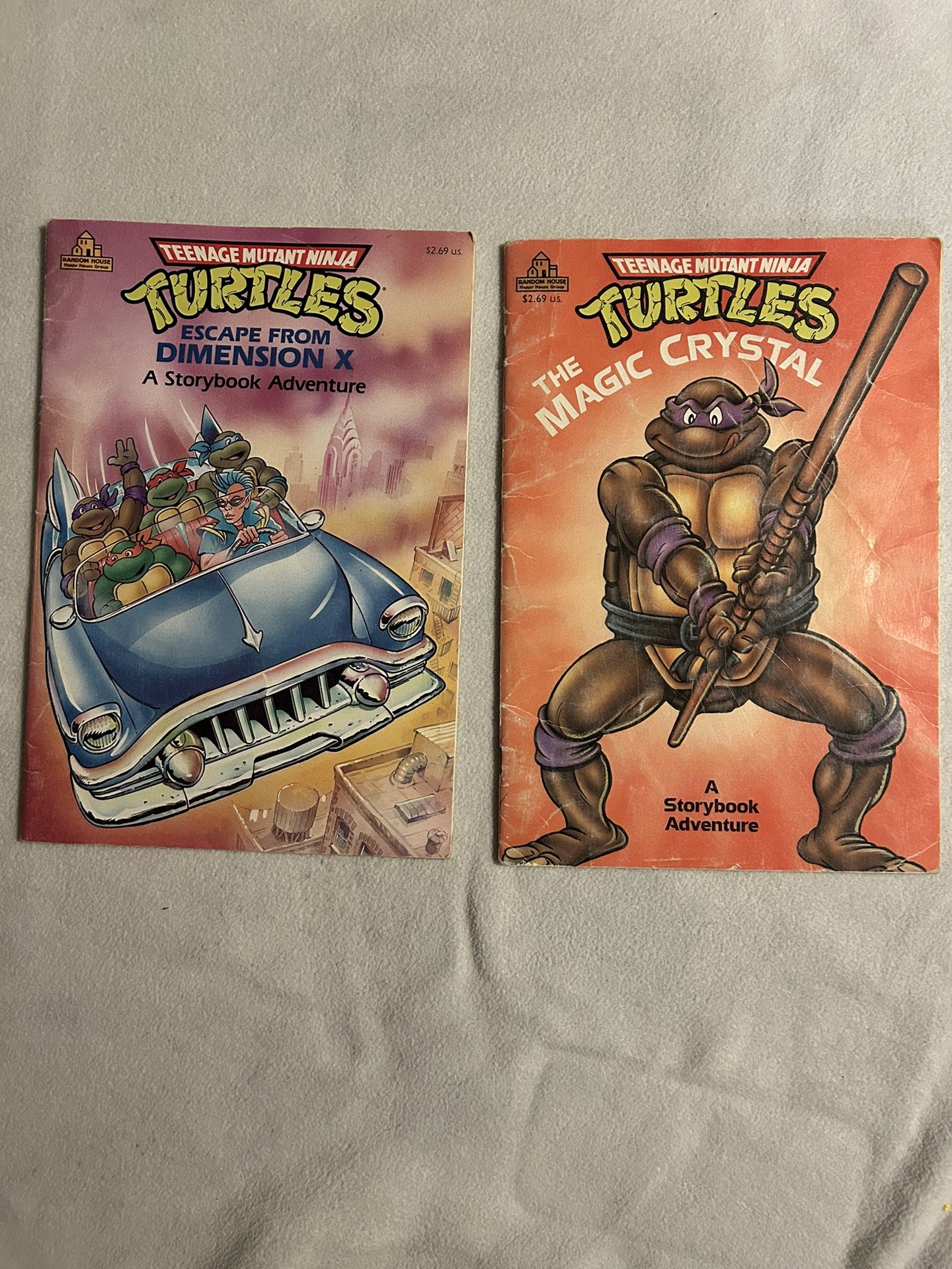 TMNT Teenage Mutant Ninja Turtles A Storybook Adventure Set of 2 - 90s Mirage