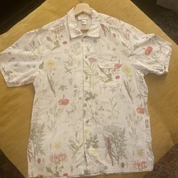 NORD surf x H&M Men's Linen & Cotton Botanique Floral Pattern Shirt Size M