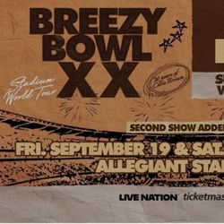 2 Breezy Bowl tickets Tonight!