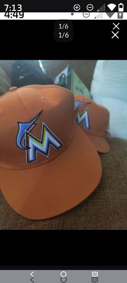 2- Marlins baseball caps! Brand new!  Adjustable.  $20 each or $35 both!